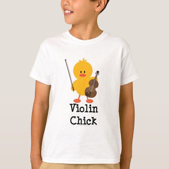 Violin Chick Kids T-shirt (Front)