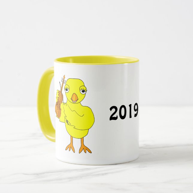 Violin Chick Mug (Front Left)