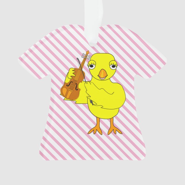 Violin Chick Ornament (Front)