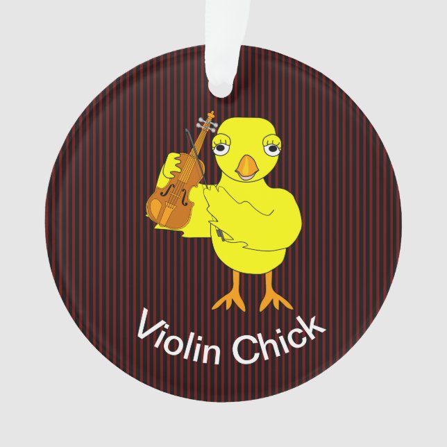 Violin Chick Ornament (Front)