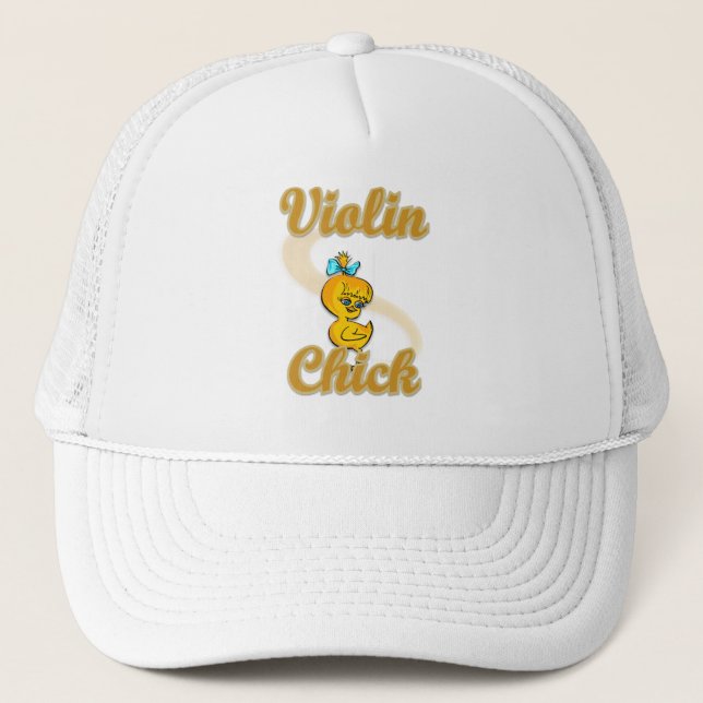 Violin Chick Trucker Hat (Front)