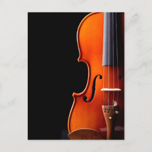 Violin classical music postcard