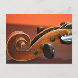 Violin classical stringed musical instrument postcard