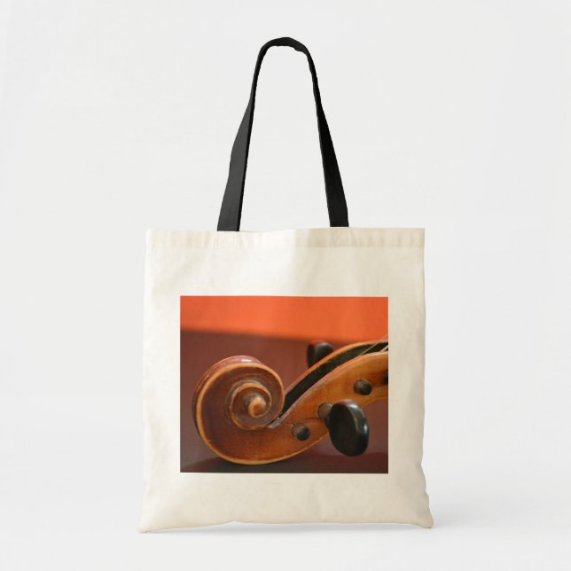 Violin classical stringed musical instrument tote bag (Front)