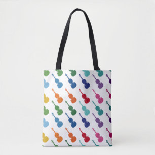 Violin Colourful Fun Array Music Tote Bag