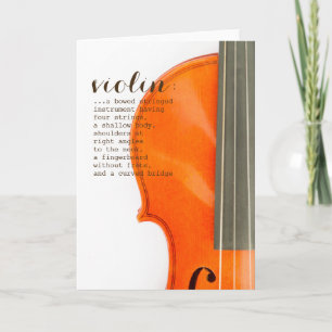 Violin Definition Greeting Card