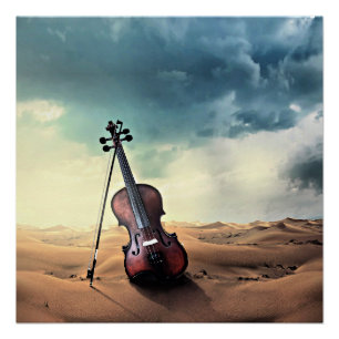 Violin Desert Tranquillity, Poster