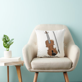 Violin Design Personalised Cushion