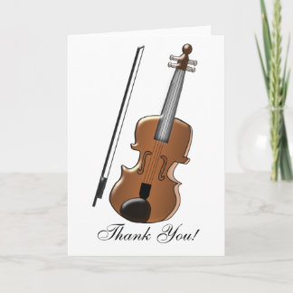 Violin Design Thank You Card