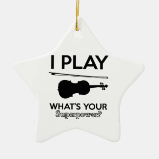 violin designs ceramic tree decoration