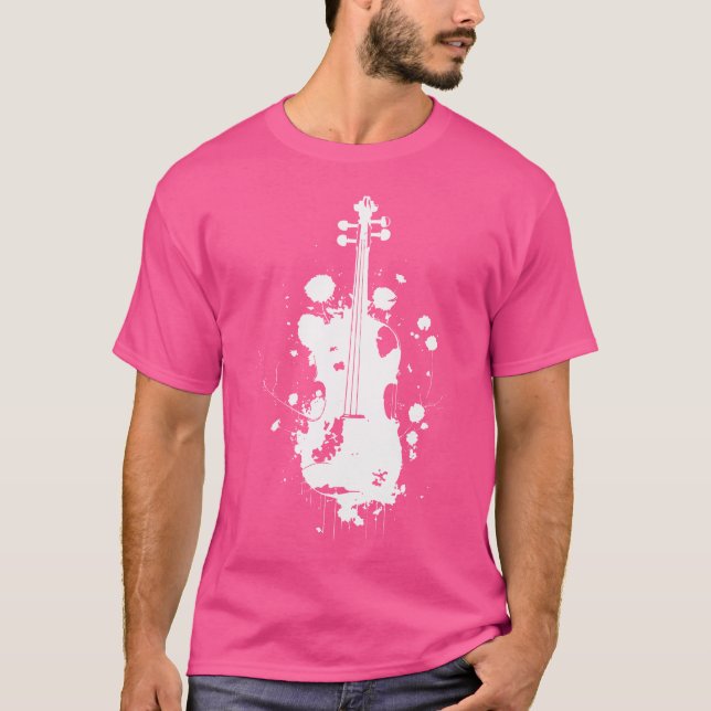 Violin Drawing Fiddler Orchestra T-Shirt (Front)