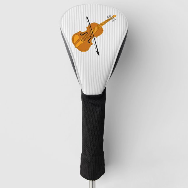 Violin Drawing Golf Head Cover (Front)