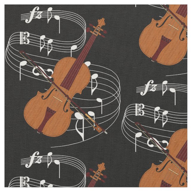 Violin Fabric- Dark Fabric (Close Up)