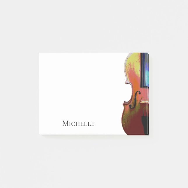 Violin Fiddler Cute Music Post-it Notes (Front)