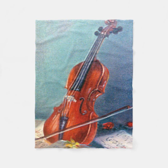 Violin Fleece Blanket (Front)