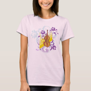 Violin Floral Swirl Bella Flowy Muscle Tank Top
