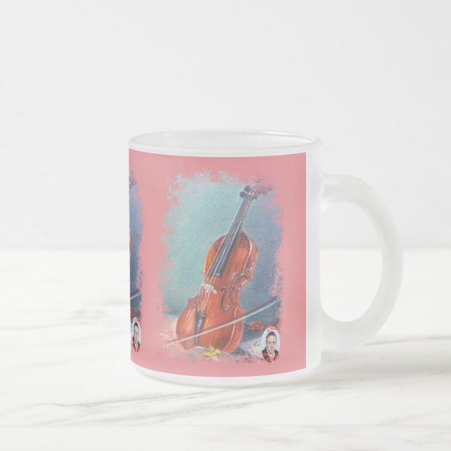 Violín Frosted Glass Coffee Mug (Right)