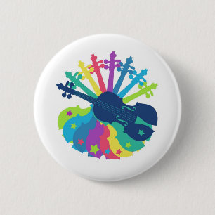 Violin Fun 6 Cm Round Badge
