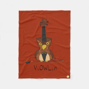 Violin Funny Cute Fleece Blanket