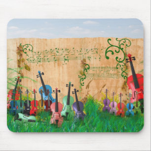 Violin Garden Mouse Mat