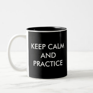 Violin Gift-Coffee Mug-Keep Calm Two-Tone Coffee Mug
