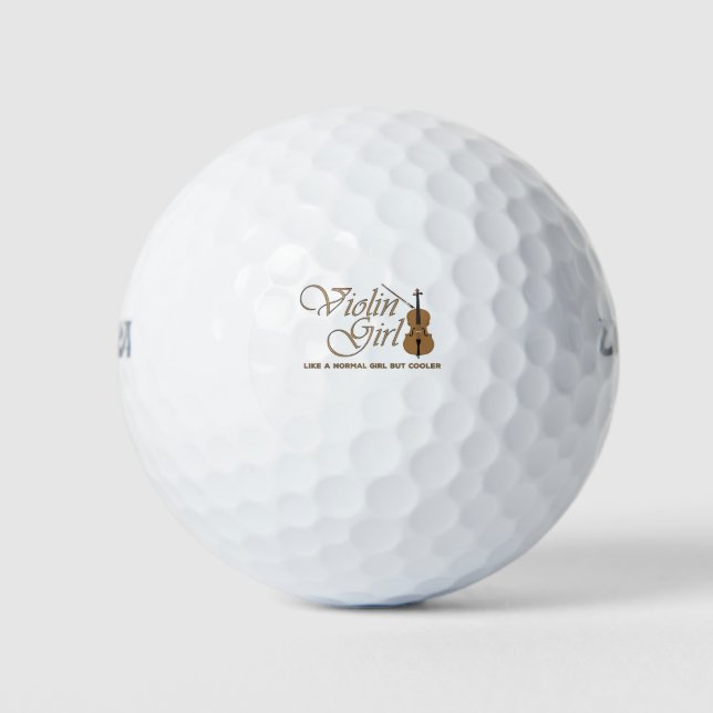 Violin Girl, like a normal girl but cooler Golf Balls (Front)