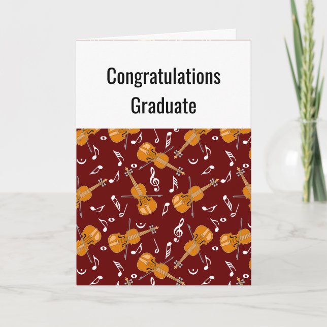 Violin Graduation Card (Front)
