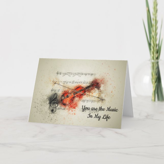 Violin Greeting Card (Front)