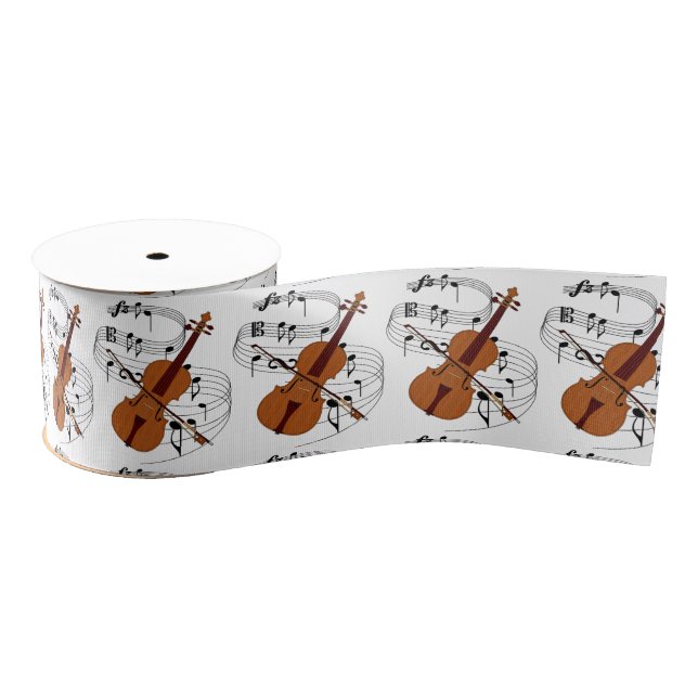 Violin Grosgrain Ribbon (Spool)