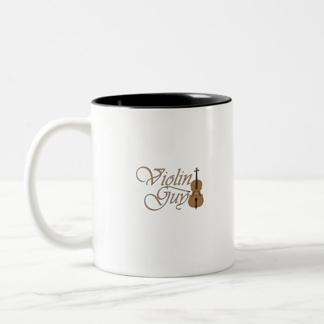 Violin Guy Two-Tone Coffee Mug (Left)