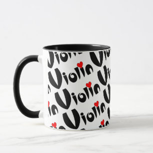 Violin Heart Mug