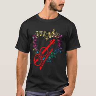 Violin Heart Violinist Valentines Day Gift Violin T-Shirt