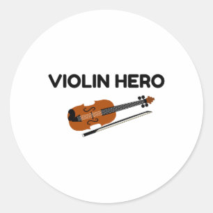 Violin Hero Classic Round Sticker