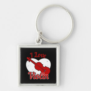 Violin - I Love Violin Key Ring