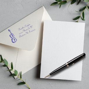 Violin Illustration  Personalised Self-inking Stamp