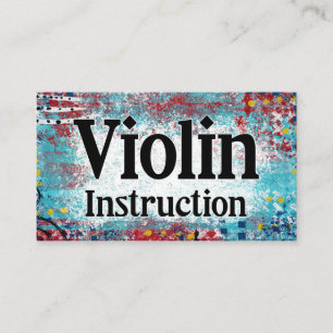 Violin Instruction Lessons Business Cards
