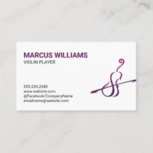 Violin Instrument Business Card