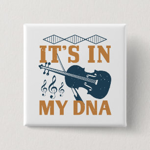 Violin - It's In My DNA 15 Cm Square Badge