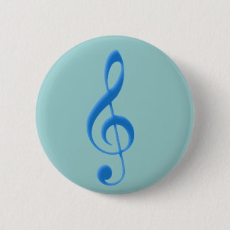 violin key 6 cm round badge