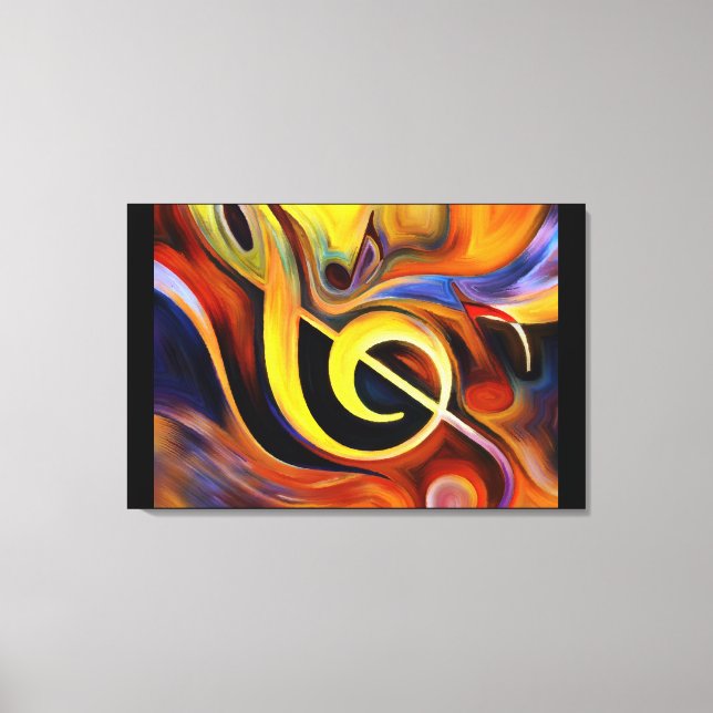 Violin key canvas print (Front)