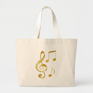 Violin key elegant large tote bag