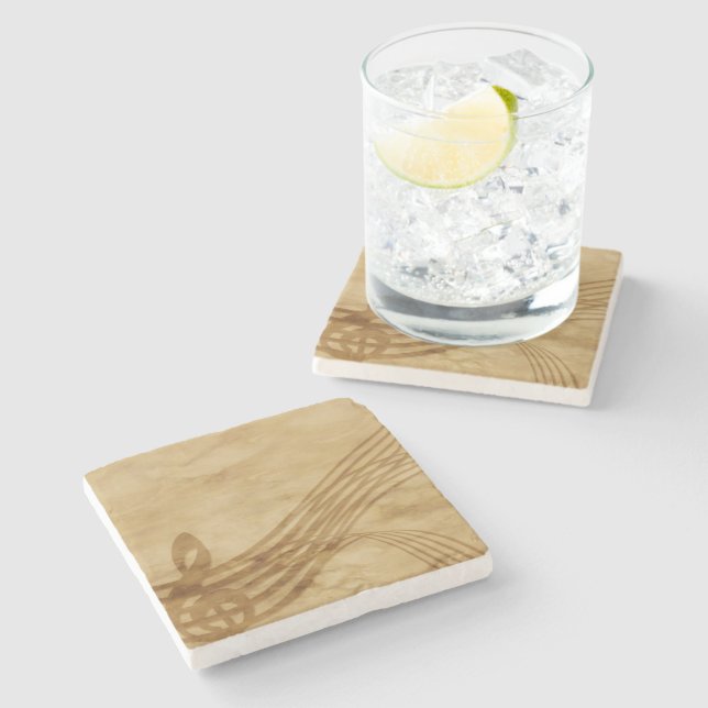 Violin key stone coaster (Side)
