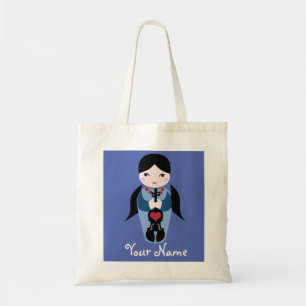 Violin Kokeshi Tote Bag