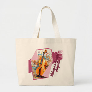 Violin Large Tote Bag