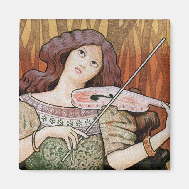 Violin Lessons [Lecons de Violon] by Paul Berthon Magnet (Front)