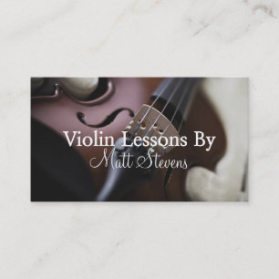 Violin Lessons Music Instructor Business Card