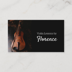 Violin Lessons Music Teacher Business Card