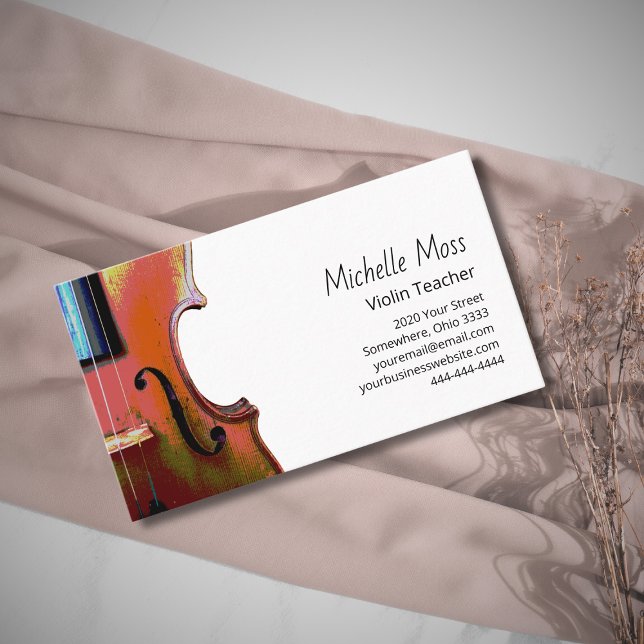 Violin Lessons Professional Musician Violinist  Business Card (Creator Uploaded)