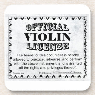 Violin License Coaster