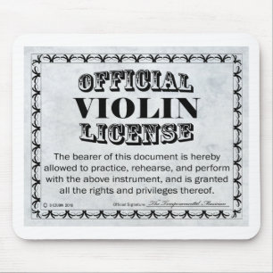 Violin License Mouse Mat
